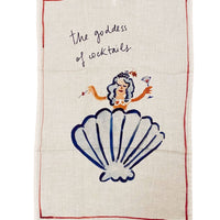 The Goddess of Cocktails - Linen Tea Towel