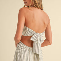 Striped Tie Back Dress