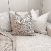 Floral Beige Pillow Cover