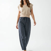 Pinstripe Drawstring Pants