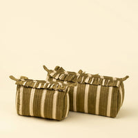 Block Print Stripe Pouch