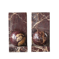 Marble Sphere Bookend Set