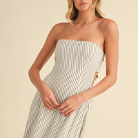 Striped Tie Back Dress