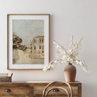 Vintage Italian Cityscape Art Print