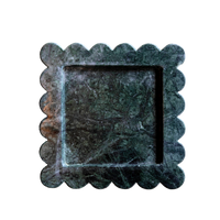 Green Marble Scalloped Tray