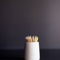 White Marble Toothpick Holder