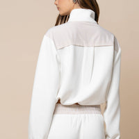 Color Block Mock Neck Sweatshirt