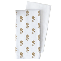 Gold Block Print Tea Towel