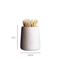 White Marble Toothpick Holder