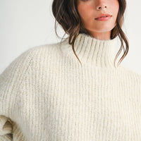 Brushed Mock Neck Sweater