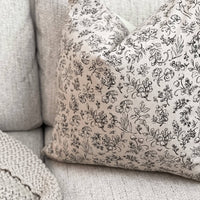 Floral Beige Pillow Cover