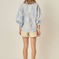 Striped Embroidery Shirt