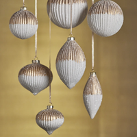 Two Toned Tear Drop Ornament