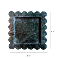 Green Marble Scalloped Tray