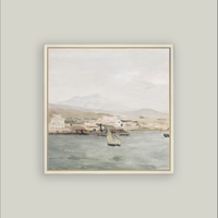 Sailboat Landscape Framed Art 9X9