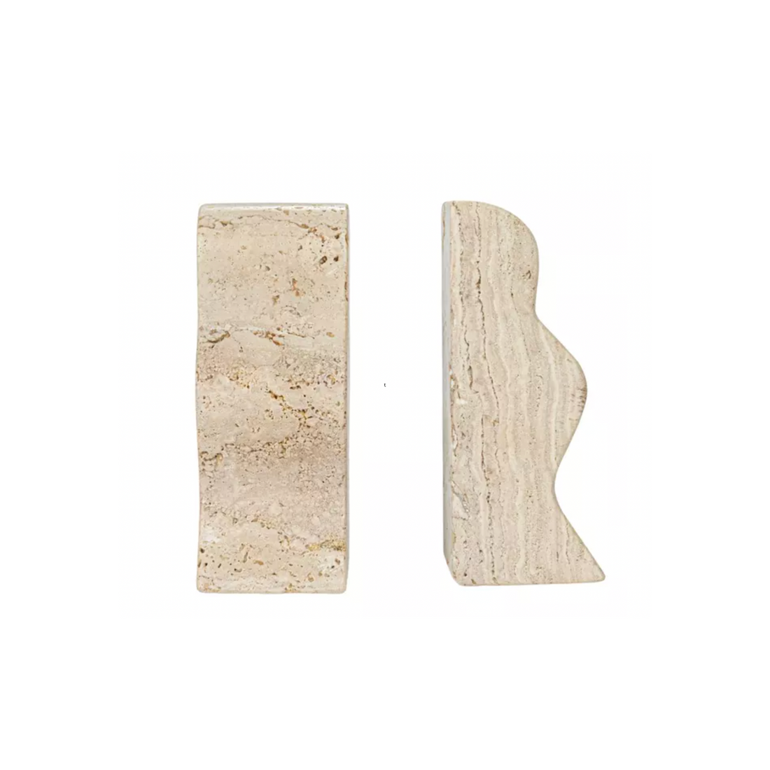 Travertine Bookends