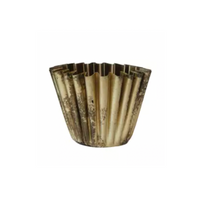 Fluted Brass Planter