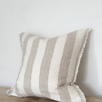 Linen Stipe Pillow Cover