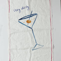 Very Dirty Martini - Linen Tea Towel