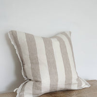 Linen Stipe Pillow Cover