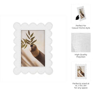 Polyresin Scallop Frame - 4x6 in.