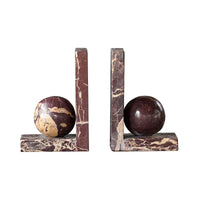 Marble Sphere Bookend Set