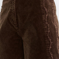 Wide-Leg Scalloped Pants