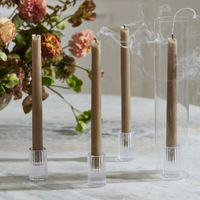 Fluted Glass Candleholder