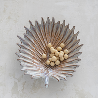 Stoneware Palm Frond Bowl