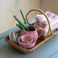 Hand-Woven Rattan Basket