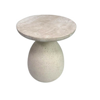 Gina Travertine Side Table