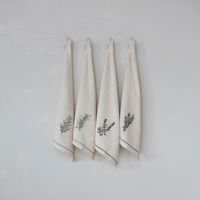Cotton Tea Towel Herbs