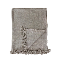 Woven Viscose Throw with Fringe
