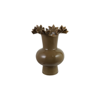 Footed Ruffled Vase