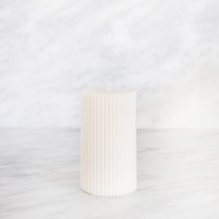 Fluted Pillar Candle | Baran Collection