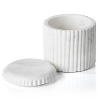 Reeded Marble Canister