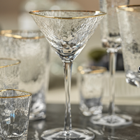 Gold Rim Martini Glass