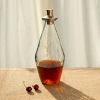 Glass + Brass Hammered Decanter
