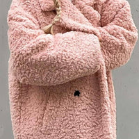 Plush Fleece Trench Coat