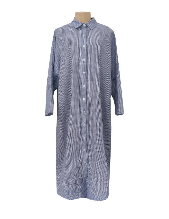 Striped Maxi Shirt Dress