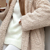 Plush Fleece Trench Coat