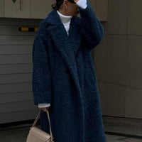 Plush Fleece Trench Coat