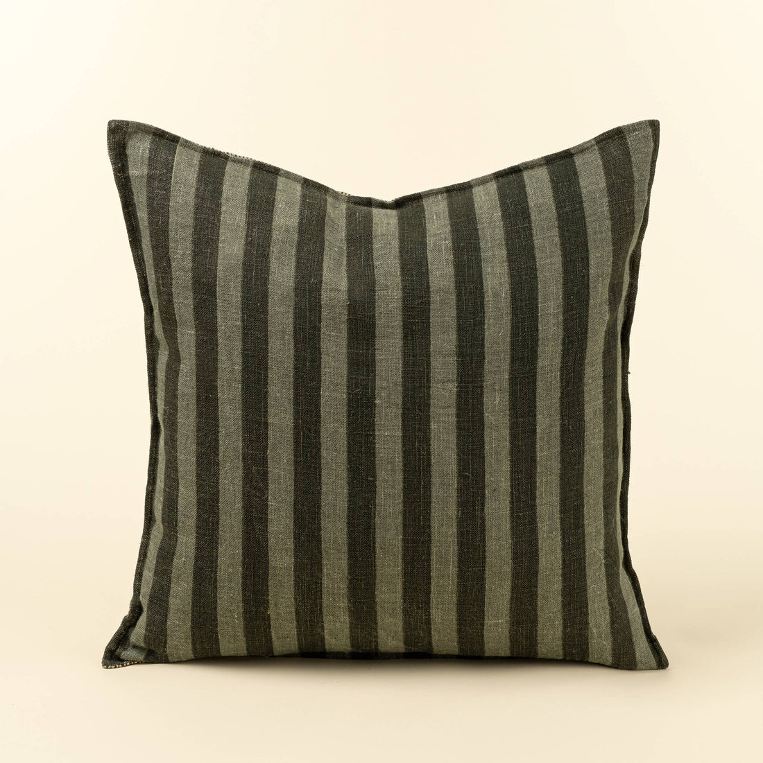 Sage Stripe Linen Pillow Cover 20x20