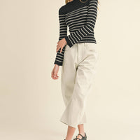 Striped Ribbed Knit Top