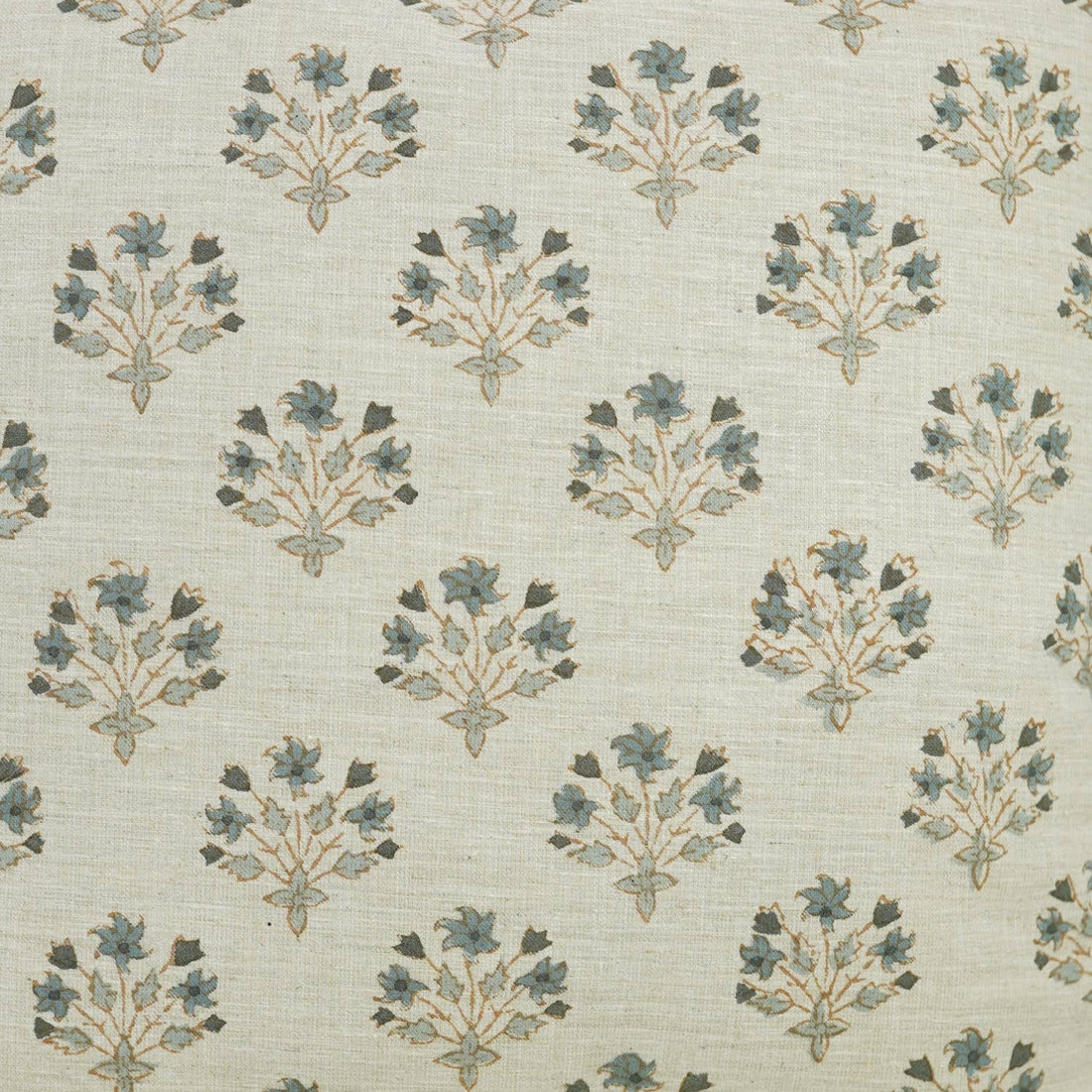 Floral Block Print Pillow Cover