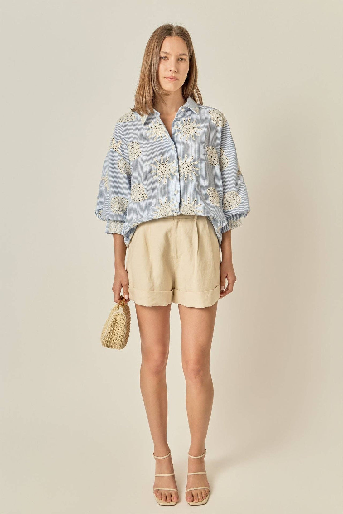Striped Embroidery Shirt