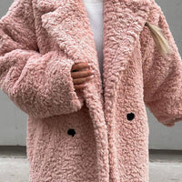 Plush Fleece Trench Coat