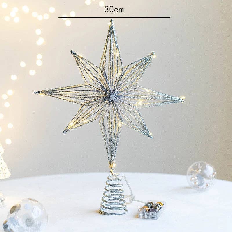 Silver Star Tree Topper