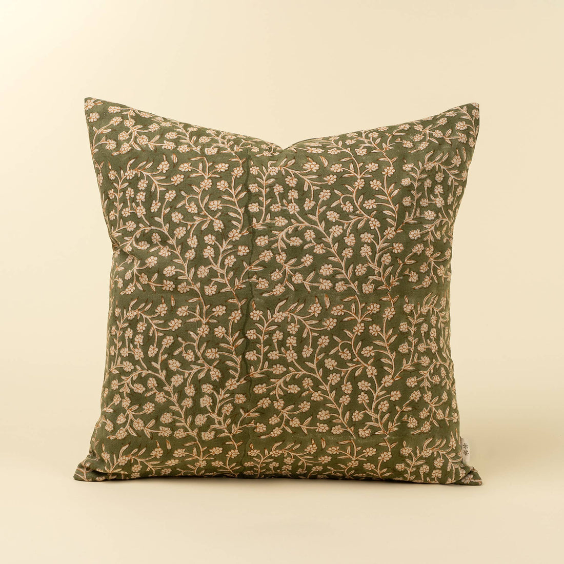 Vine Block Print Pillow Cover 20x20