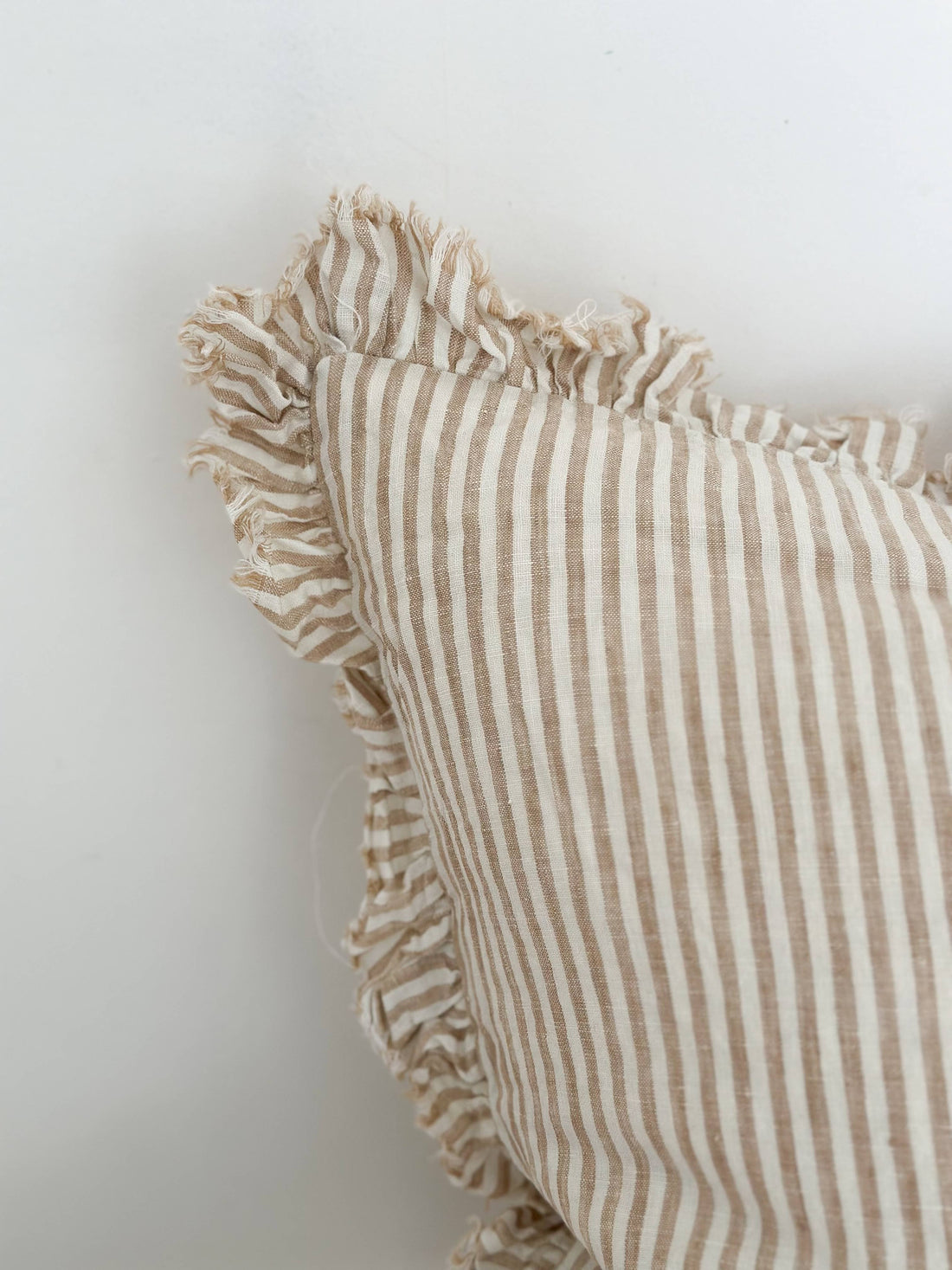 Stripe Ruffle Pillow Cover